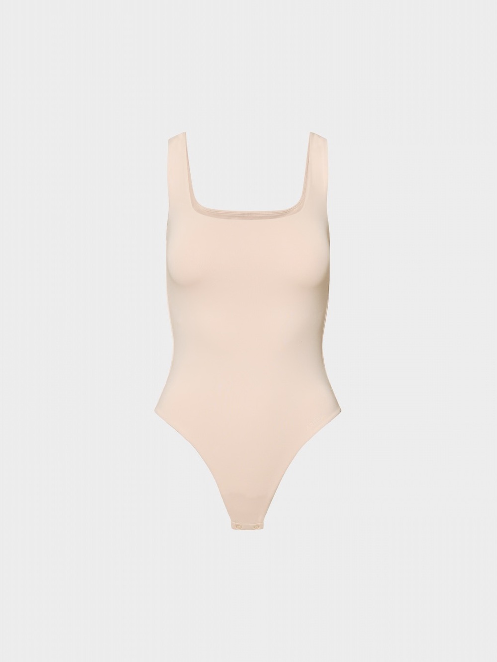 Square Neck Seamless Bodysuit in Nude